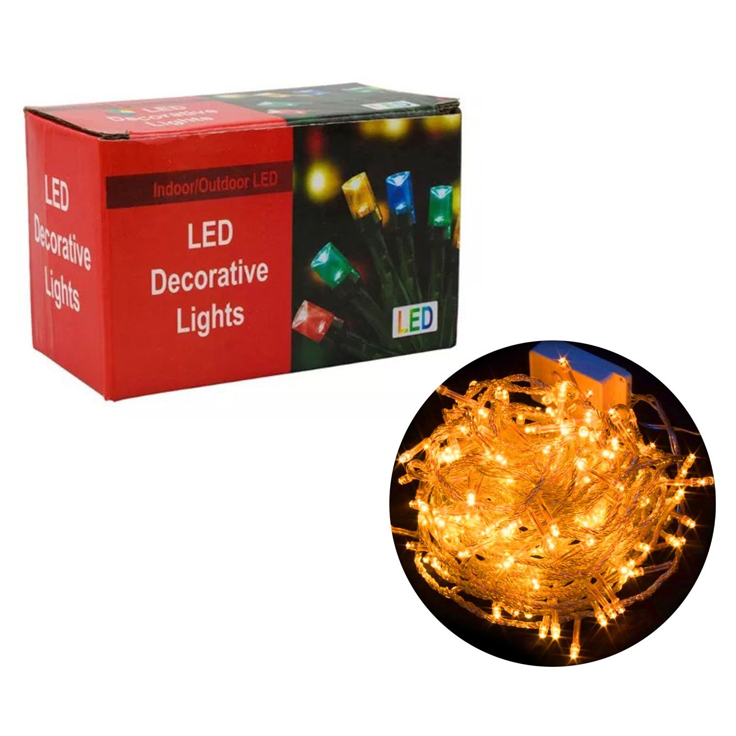 LUCES PISCA PISCA NAVIDEÑA 300LED 26CM AMARILLO 220V