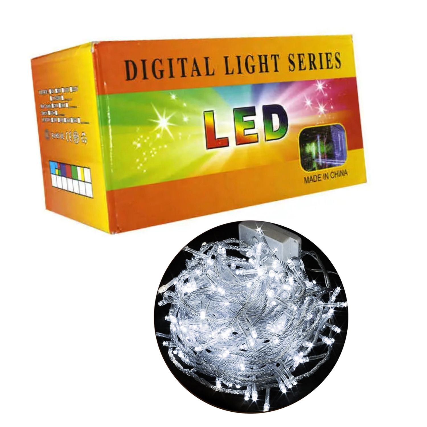 LUCES PISCA PISCA NAVIDEÑA 300LED 26M BLANCO 110V