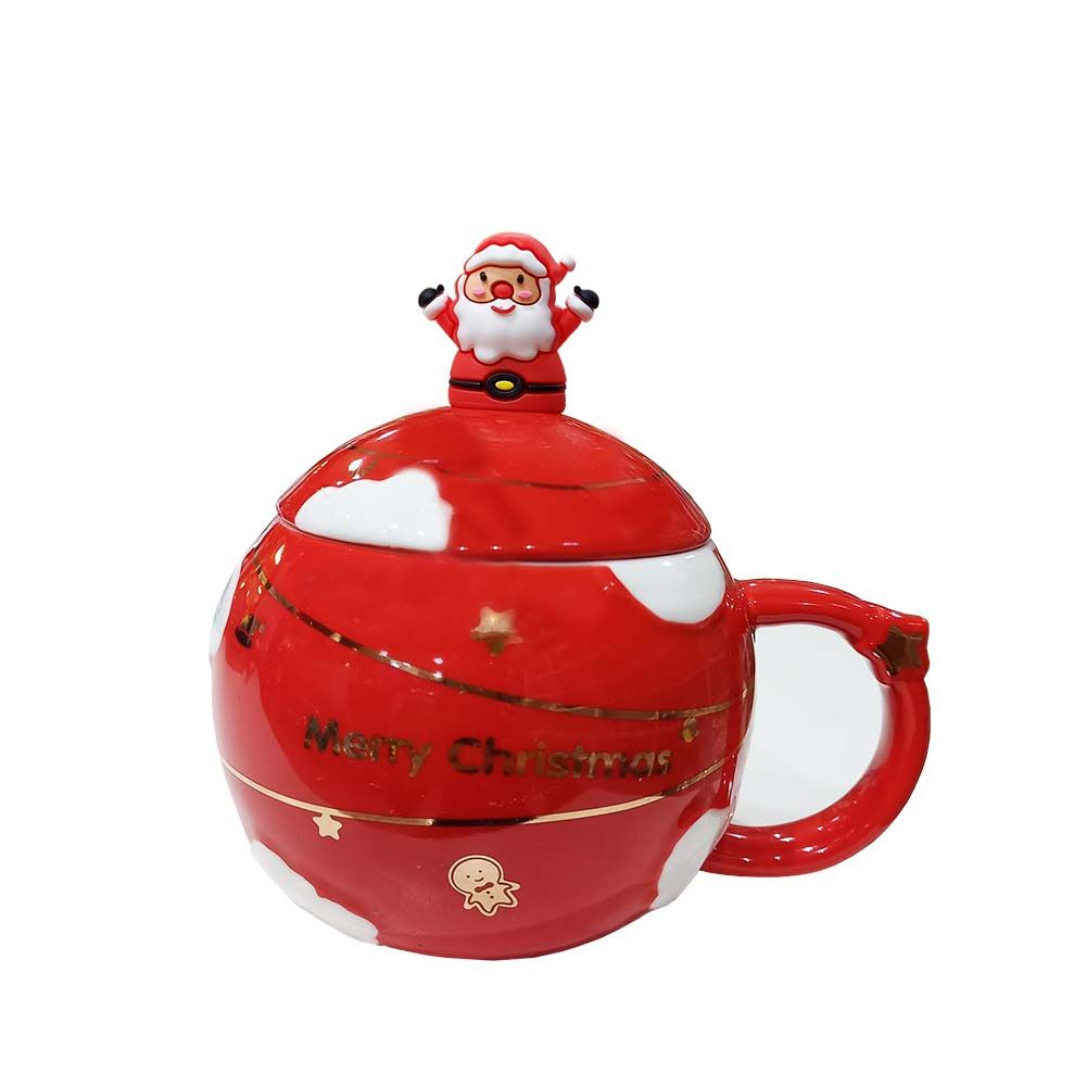TAZA NAVIDEÑA ROJO 8X7.7CM 400ML
