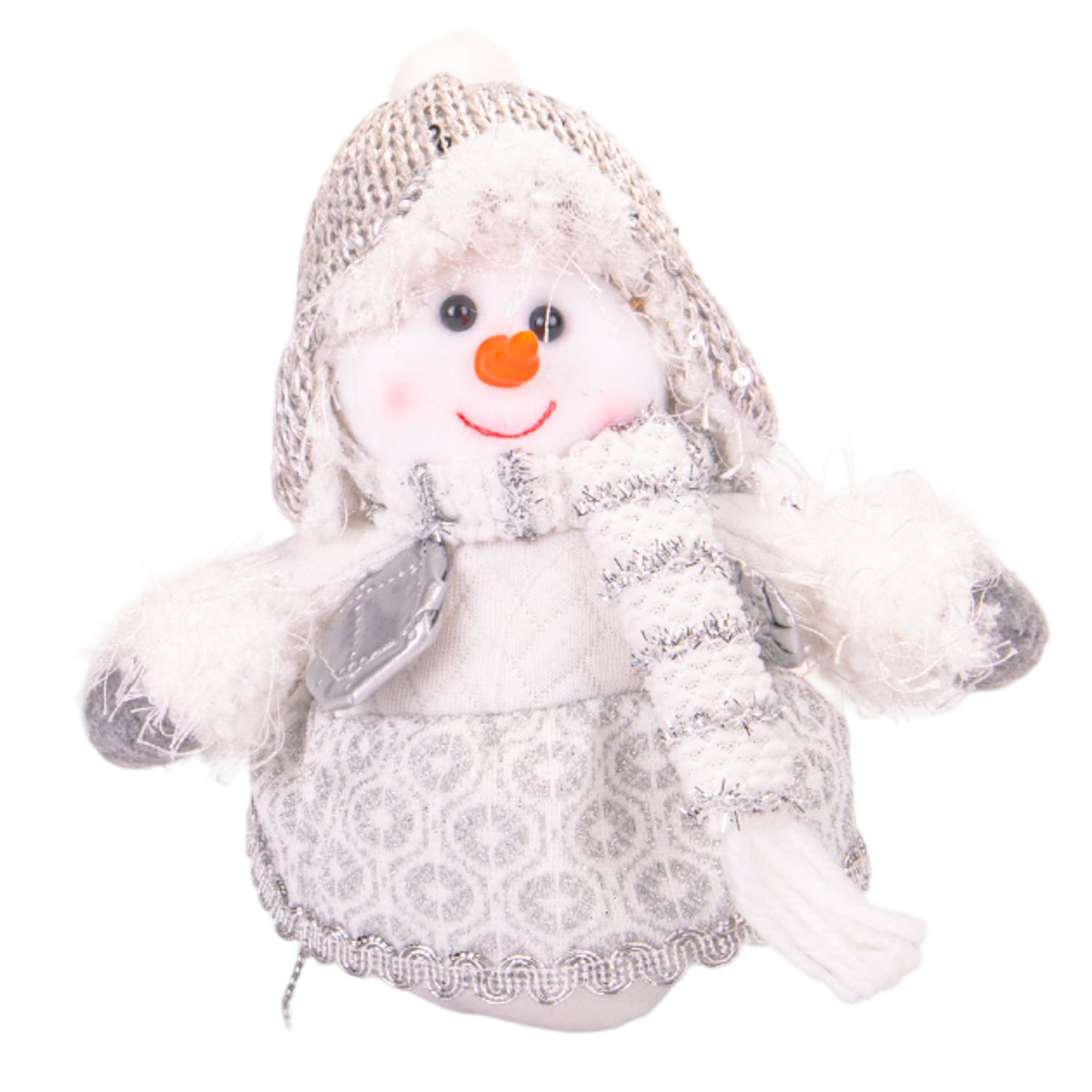 MUÑECO DE NIEVE 15CM GRIS