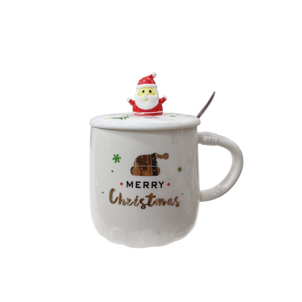 TAZA NAVIDEÑA BLANCO 7.3X8.7CM 400ML