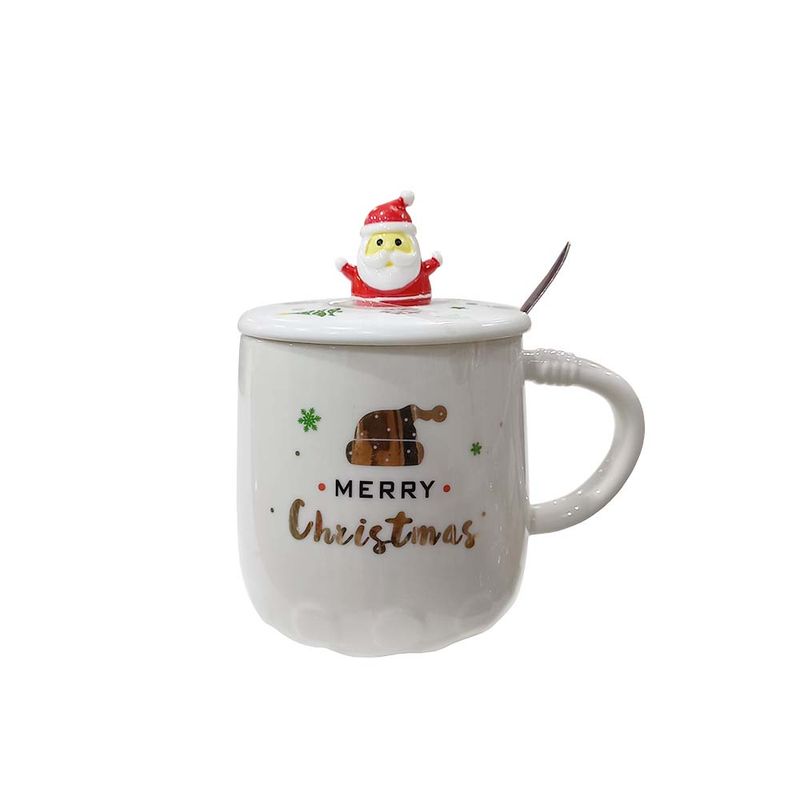TAZA NAVIDEÑA BLANCO 7.3X8.7CM 400ML