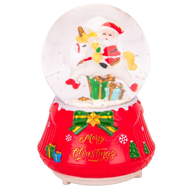 GLOBO DE NIEVE NAVIDEÑO A PILA 14CM ALTURA 8CM DIAMETRO