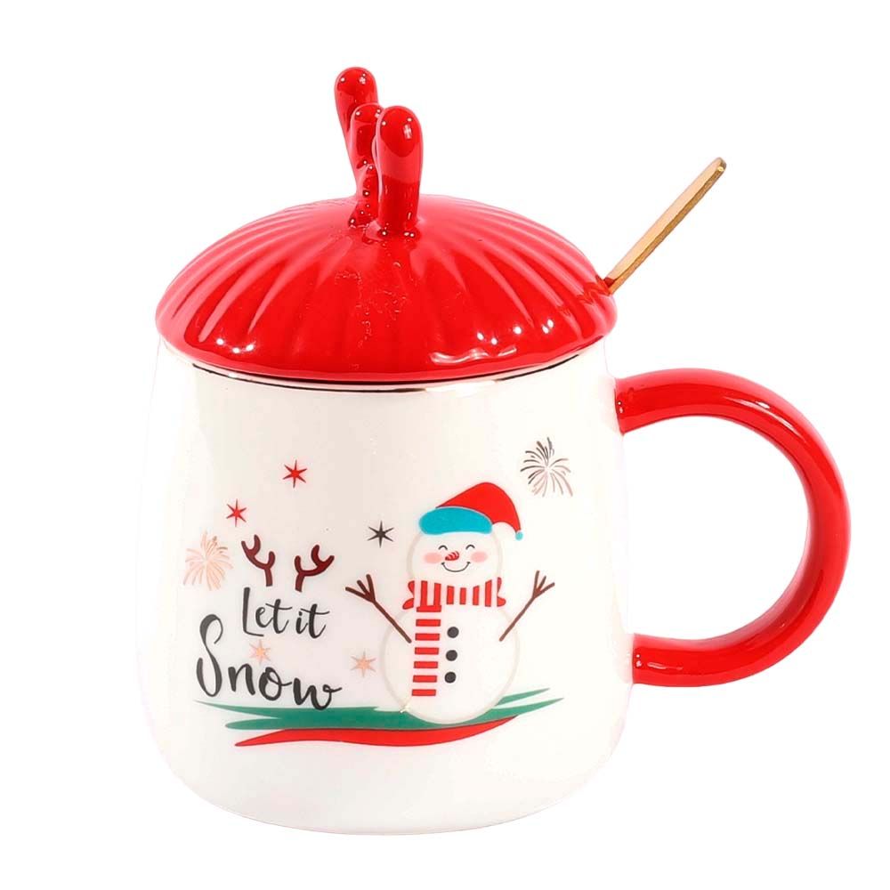 TAZA NAVIDEÑA MUNECO DE NIEVE 400ML