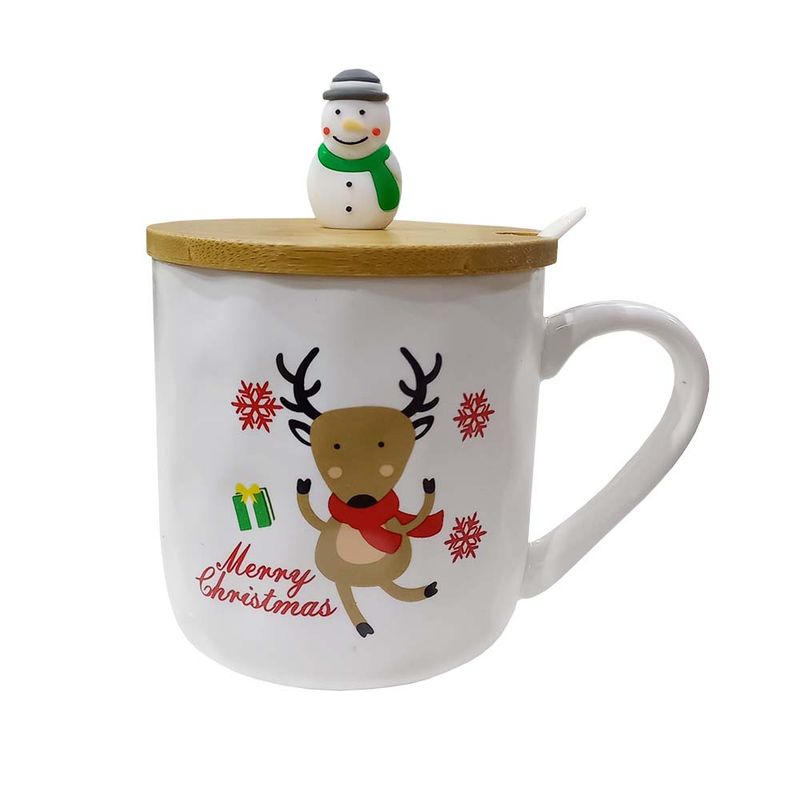 TAZA NAVIDEÑA RENO 13X8.8CM 350ML