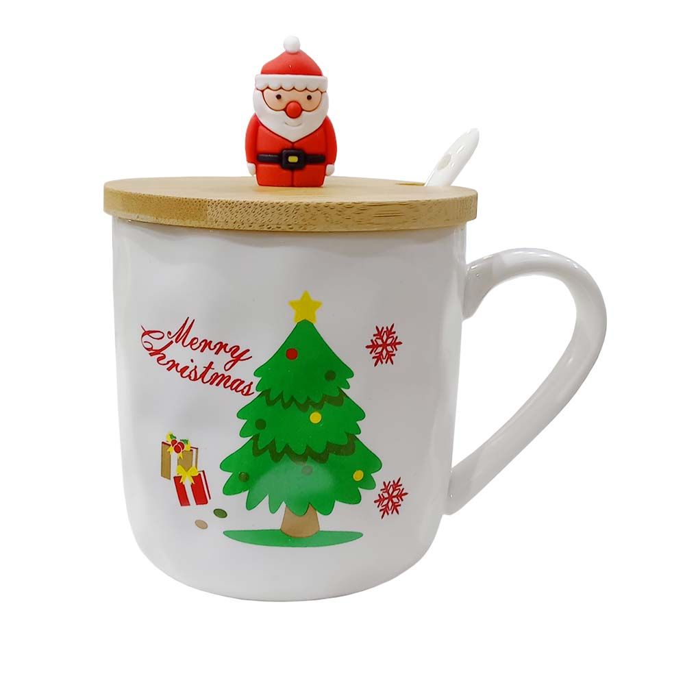 TAZA NAVIDEÑA ÁRBOL 13X8.8CM 350ML