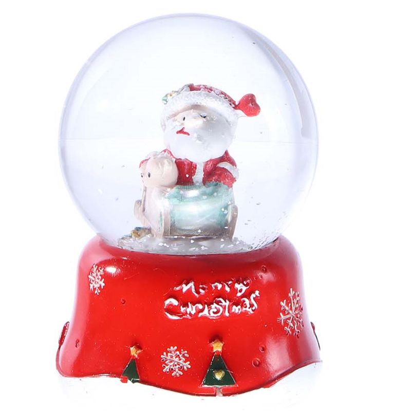 GLOBO DE NIEVE NAVIDEÑO PAPA NOEL EN TRINEO