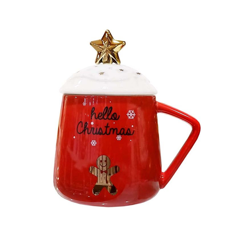 TAZA NAVIDEÑA ROJO 7.8X8.8CM 400ML