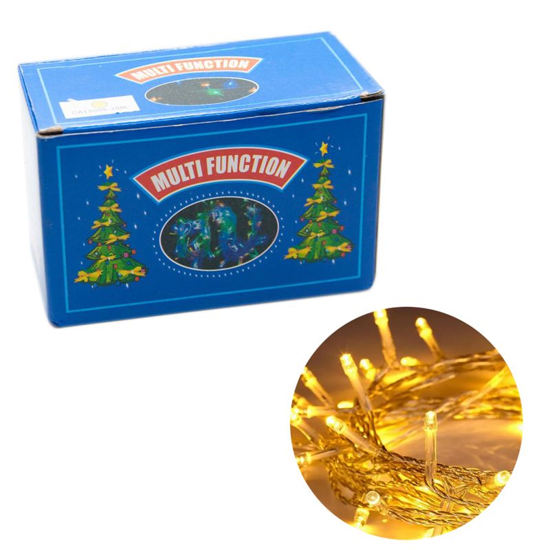 LUCES PISCA PISCA NAVIDEÑA 200LED 16M AMARILLO 110V