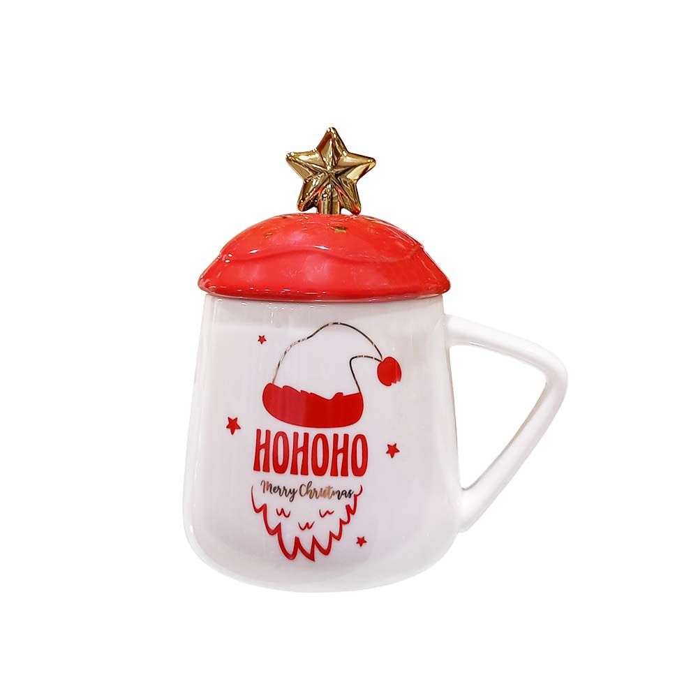 TAZA NAVIDEÑA BLANCO 7.8X8.8CM 400ML