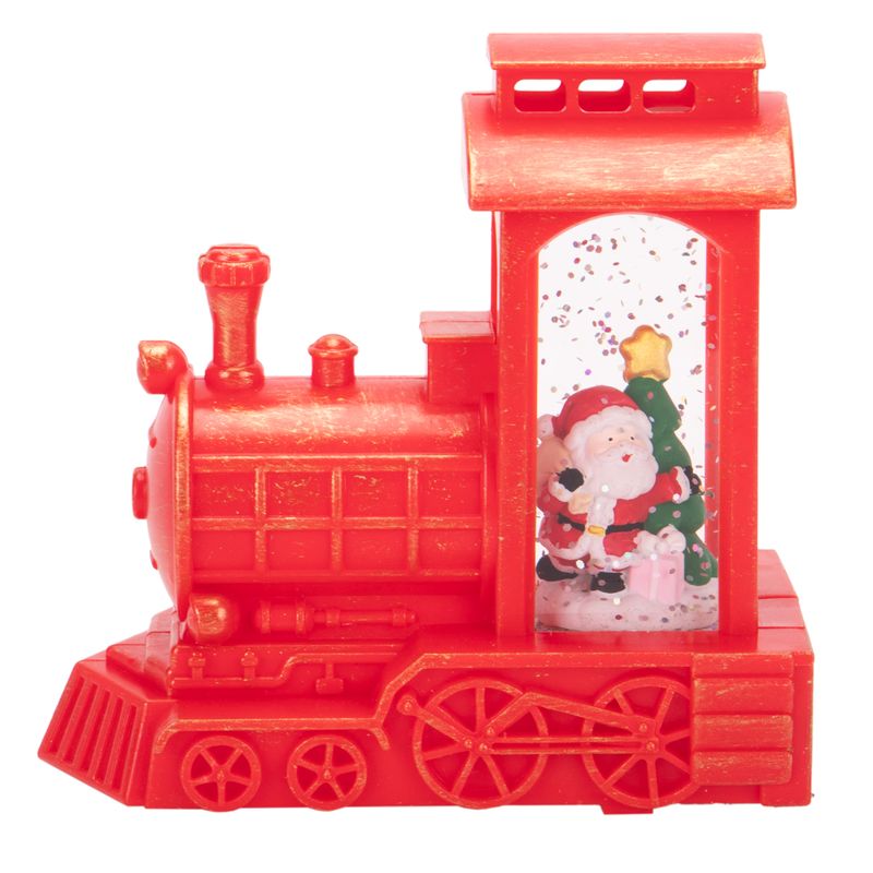 TREN CON LUZ ESCENARIO NAVIDEÑO 14CM X 13CM 