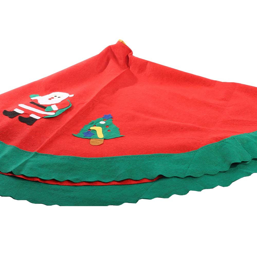 FALDA PARA ÁRBOL NAVIDEÑO VERDE Y ROJO 120 CM