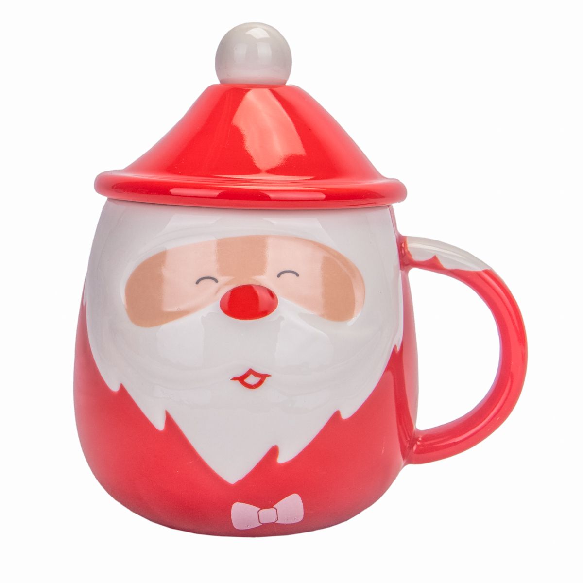 TAZA DE PORCELANA TE Y CAFE NAVIDEÑA  400ML 2 OJO CERRADO