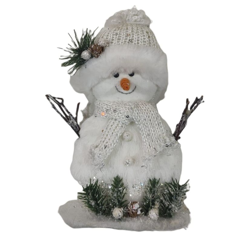 FIGURA NAVIDEÑA HOMBRE DE NIEVE SNOWMAN 20*7*20