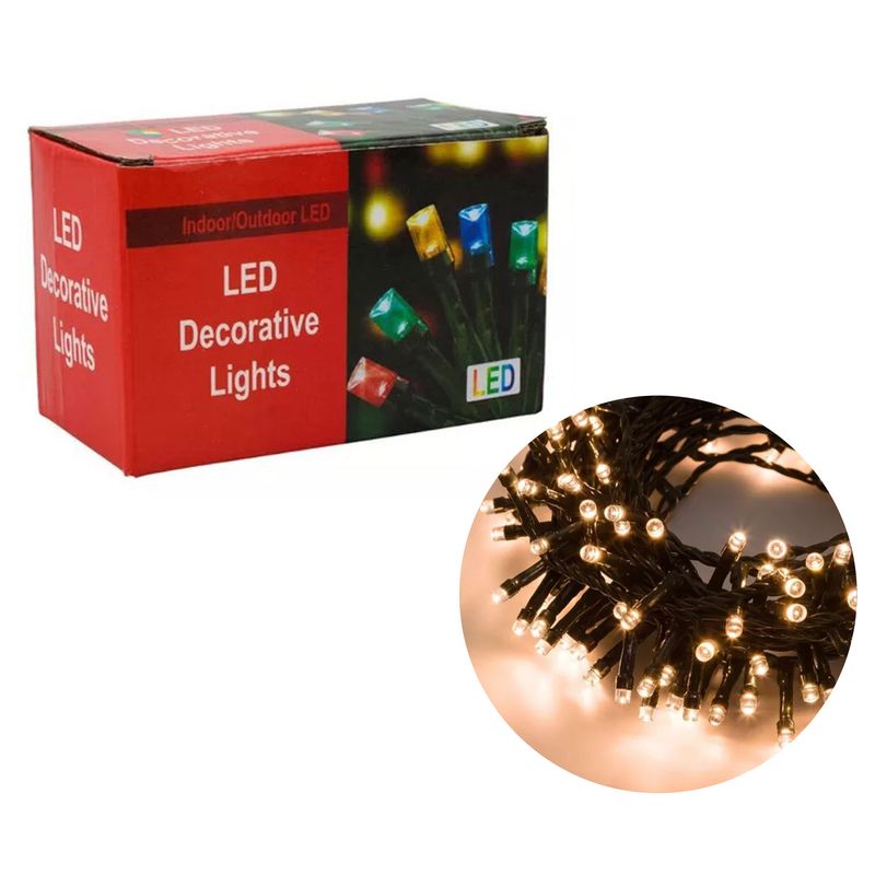 LUCES PISCA PISCA NAVIDEÑAS 220V 200L AMARILLO 16M