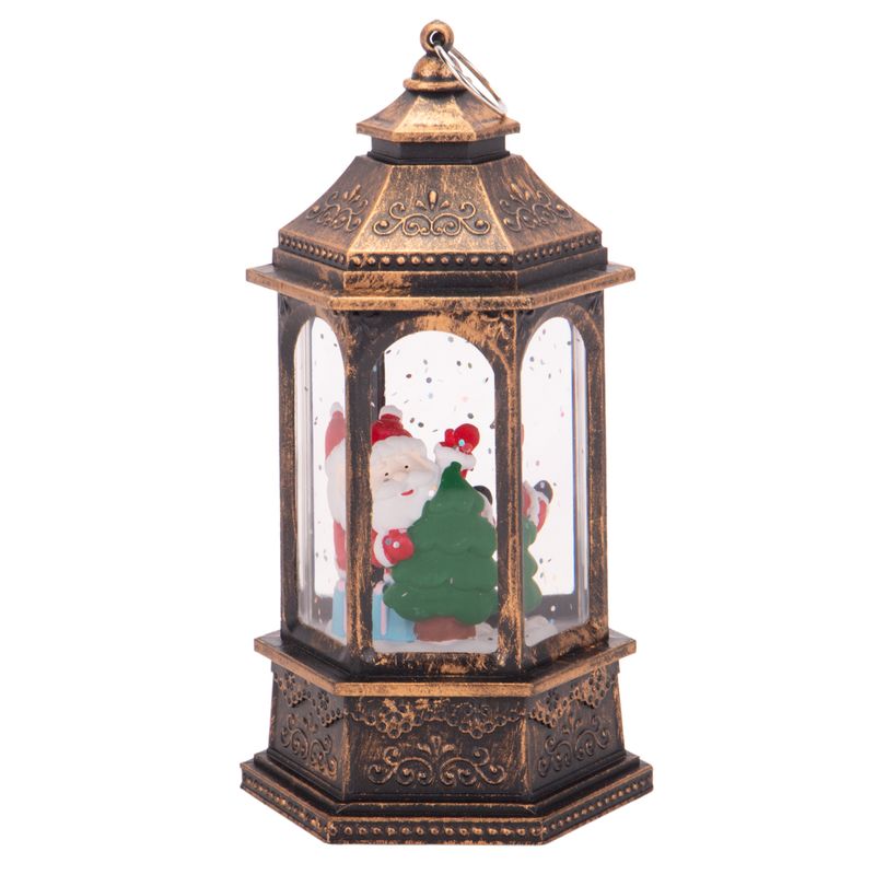 LAMPADA CON LUZ ESCENARIO NAVIDEÑO 15CMX8CM