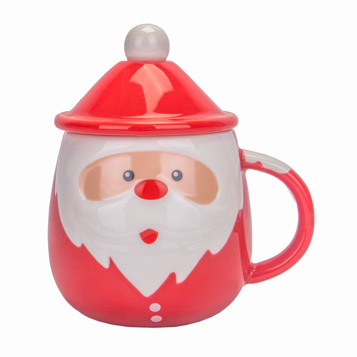 TAZA DE PORCELANA TE Y CAFE NAVIDEÑA  400ML 2 OJO ABIERTOS