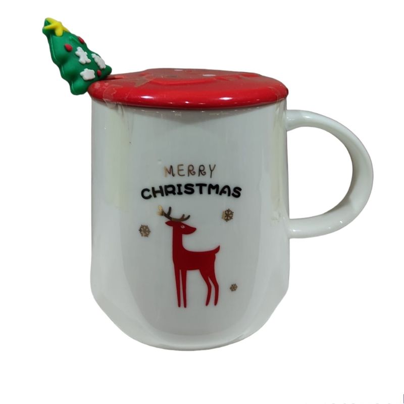 TAZA PORCELANA NAVIDEÑA RENO 
