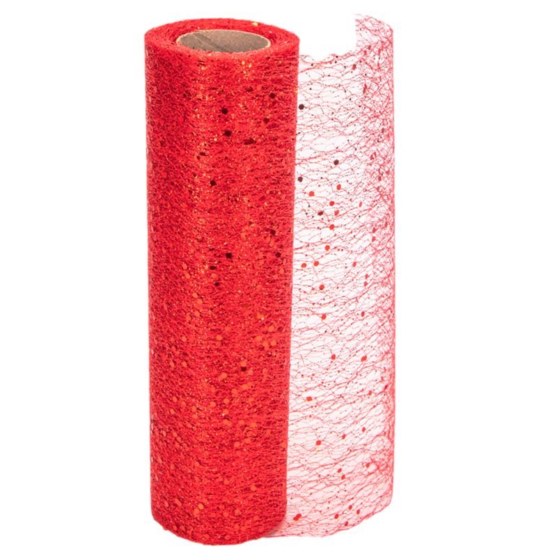 MALLA COLORIDA CON BRILLO 25CMX10M