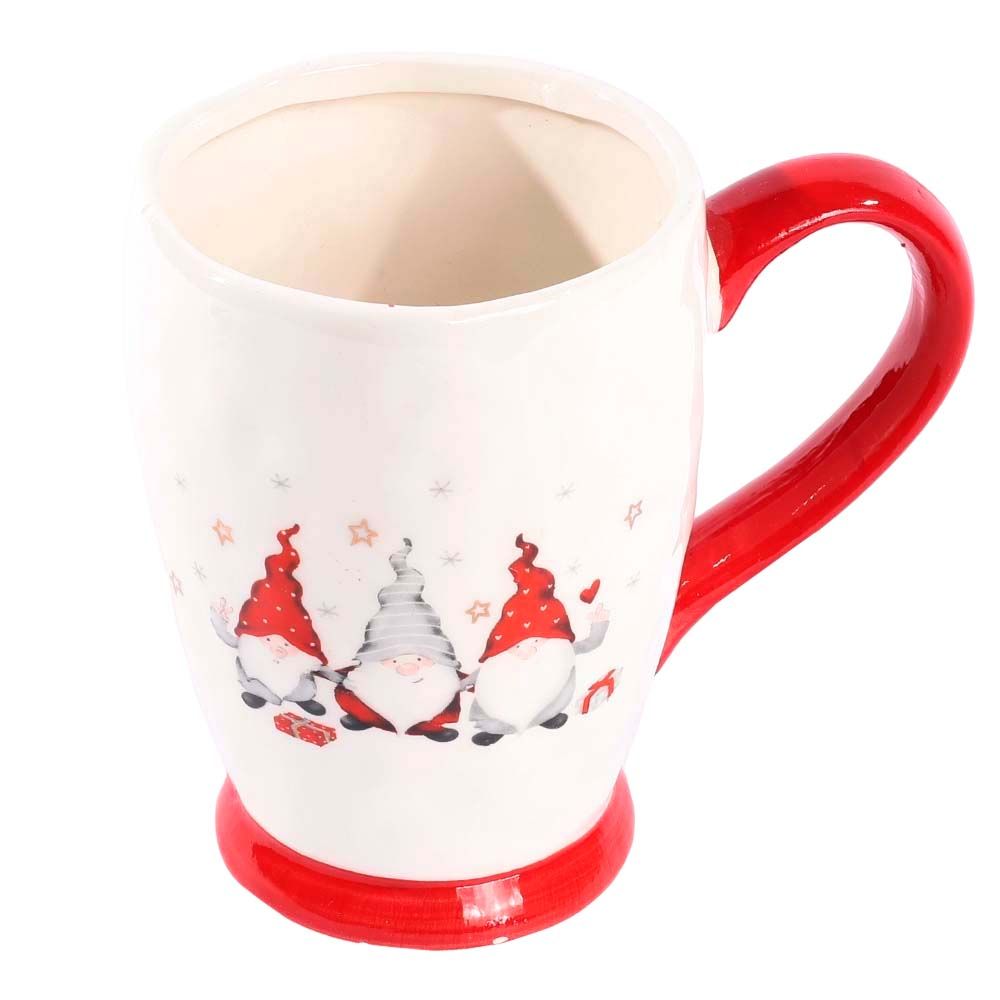 TAZA NAVIDEÑA DE CERAMICA 13.8X9.5X12.8CM