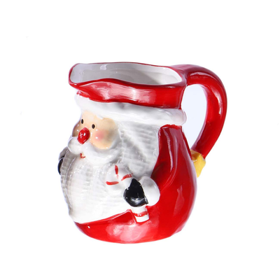 TAZA DE LECHE NAVIDEÑA DE CERÁMICA 12.7X9.8X11.5