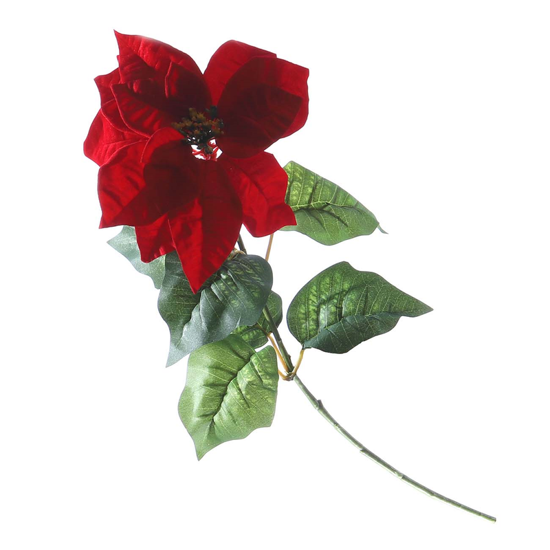 FLOR NAVIDEÑA ROJA Y VERDE 4.5 CM