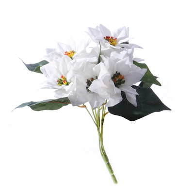 FLOR NAVIDEÑA BLANCA 4,5 CM