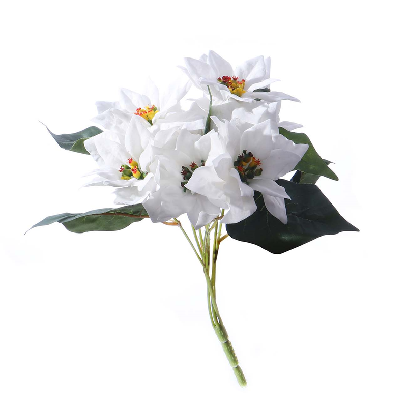 FLOR NAVIDEÑA BLANCA 4,5 CM