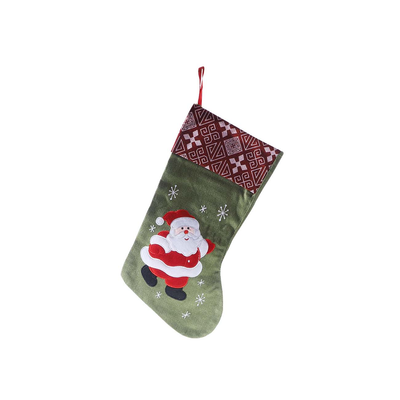 BOTA NAVIDEÑA VERDE CON PAPA NOEL