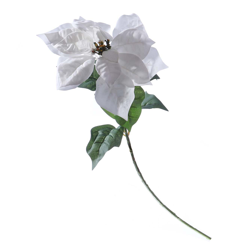 FLOR NAVIDEÑA BLANCA 4.5 CM