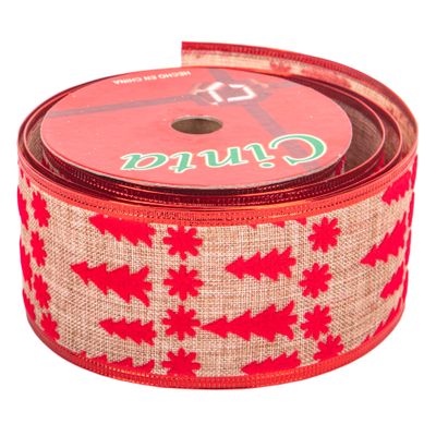 CINTA PARA DECORACIÓN NAVIDEÑA 5 CM X 10 M CT 28177