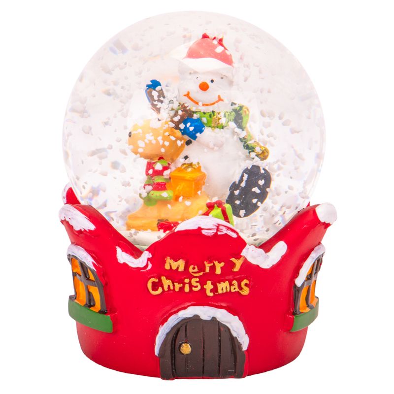GLOBO DE NIEVE NAVIDEÑO 10CM ALTURA 7CM DIAMETRO