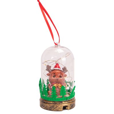CAPSULA ADORNO NAVIDEÑO DE RENO 5.5X9.5CM
