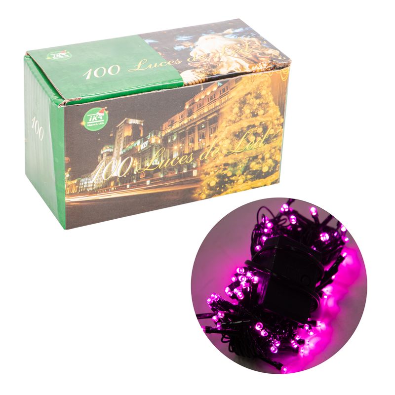 LUCES PISCA PISCA 100 LED 7MTS 220V FUCSIA