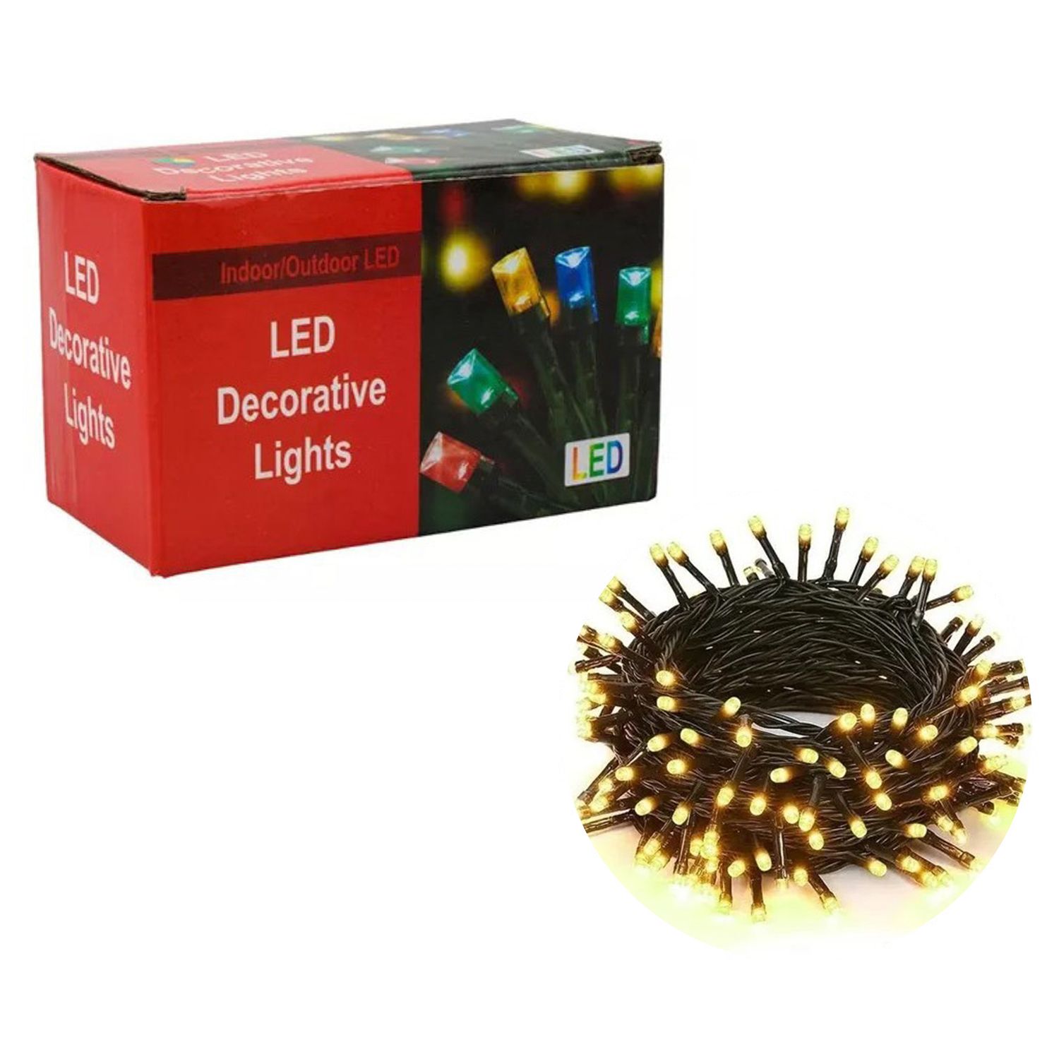LUCES PISCA PISCA NAVIDEÑAS 100L 127V BLANCO CALIDO 