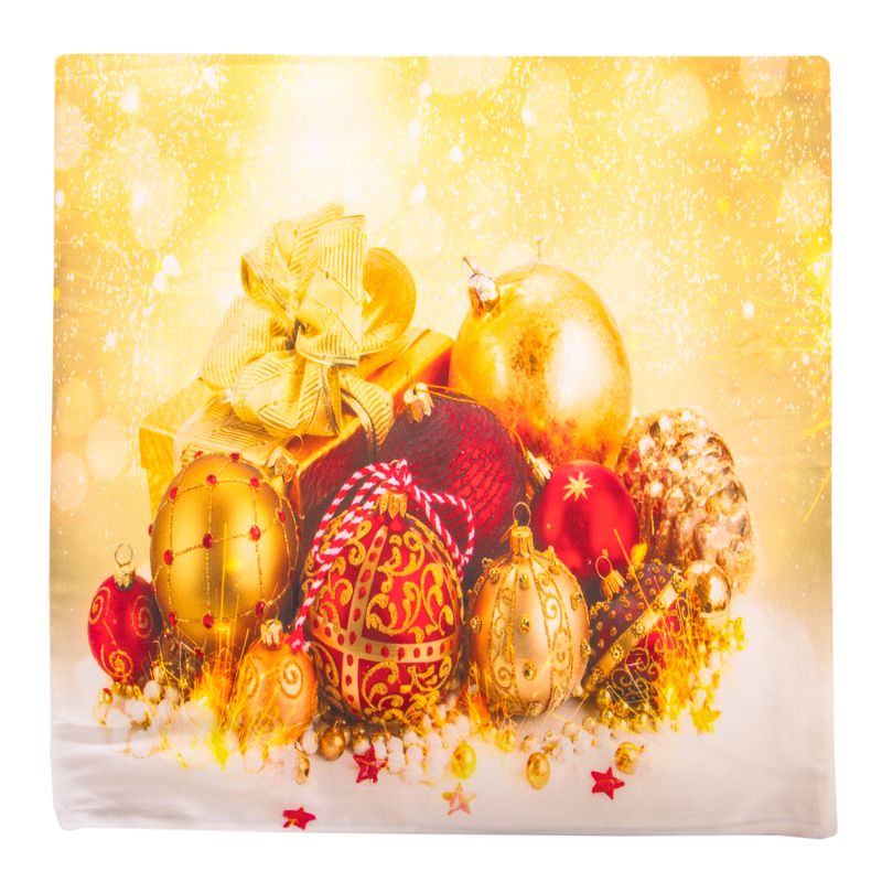 FUNDA PARA ALMOHADÓN 45X45 BOLAS NAVIDEÑAS