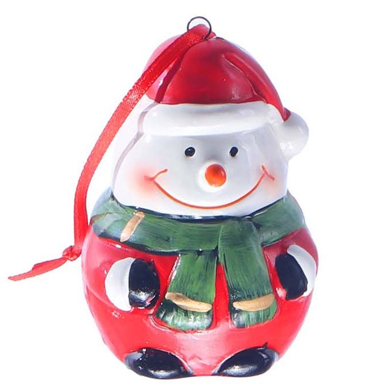 FIGURA NAVIDEÑA MUÑECO DE NIEVE CON BUFANDA