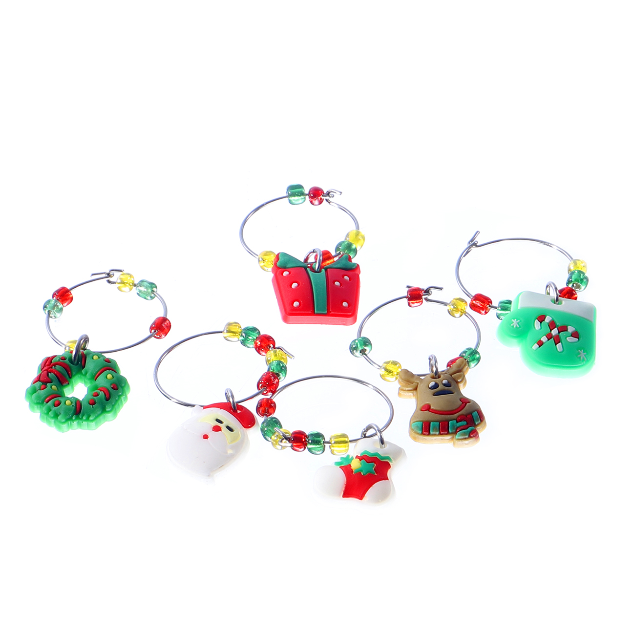 MARCADOR NAVIDEÑO DE TAZA 6 PZS 2.5X2 CM