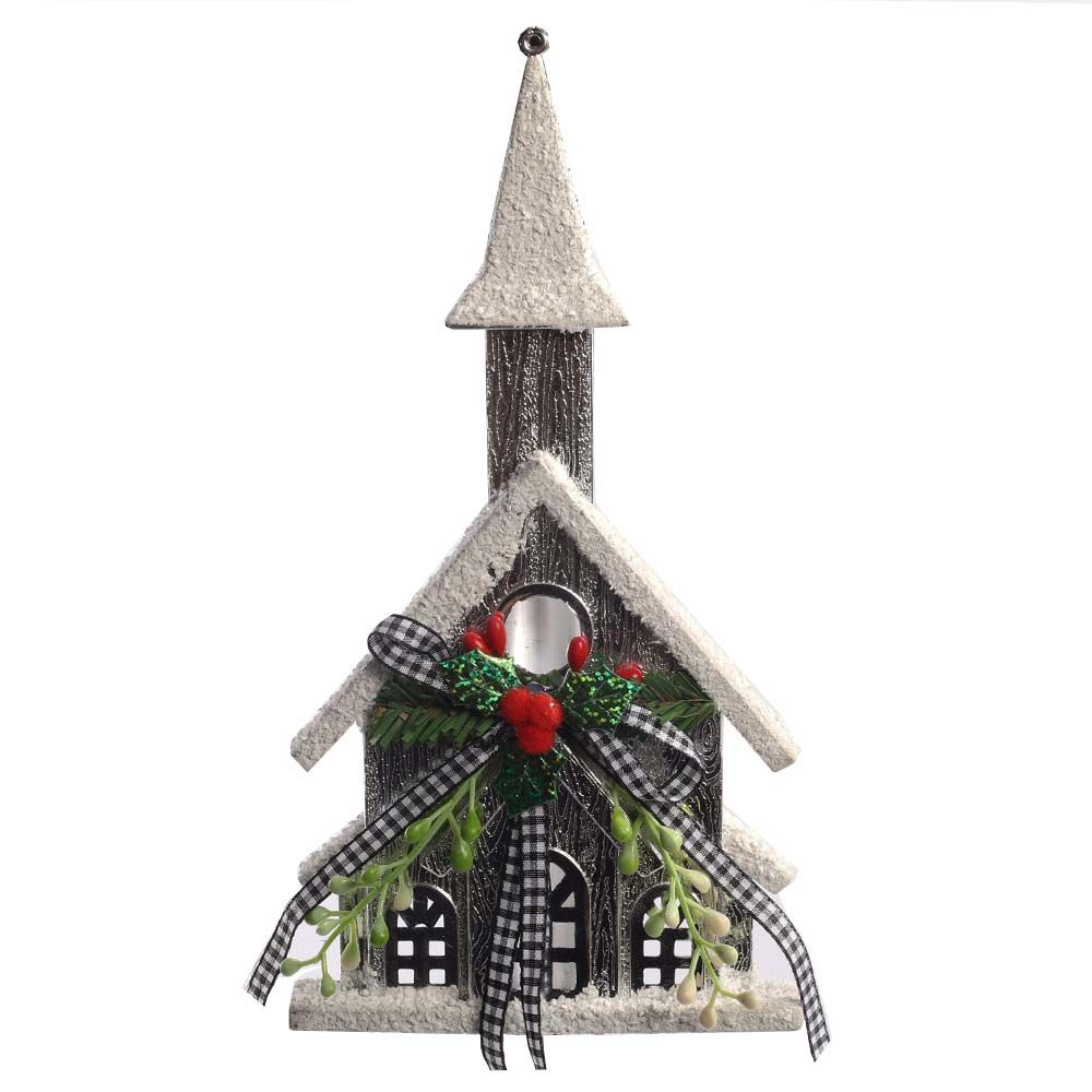 ADORNO NAVIDEÑO COLGANTE CASA 24.5 X 13.2 CM