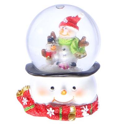 GLOBO DE NIEVE NAVIDEÑO BLANCO MUÑECO DE NIEVE