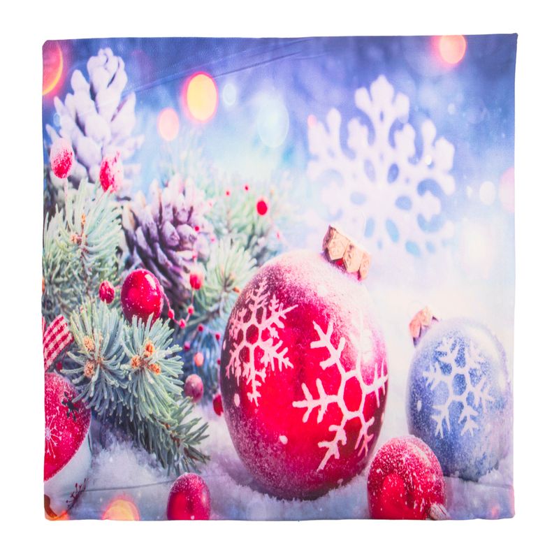 FUNDA PARA ALMOHADON 45X45 COPOS DE NIEVE 