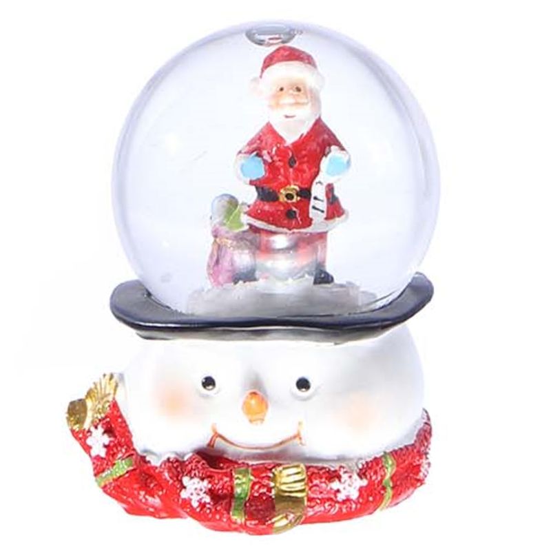 GLOBO DE NIEVE NAVIDEÑO BLANCO PAPA NOEL