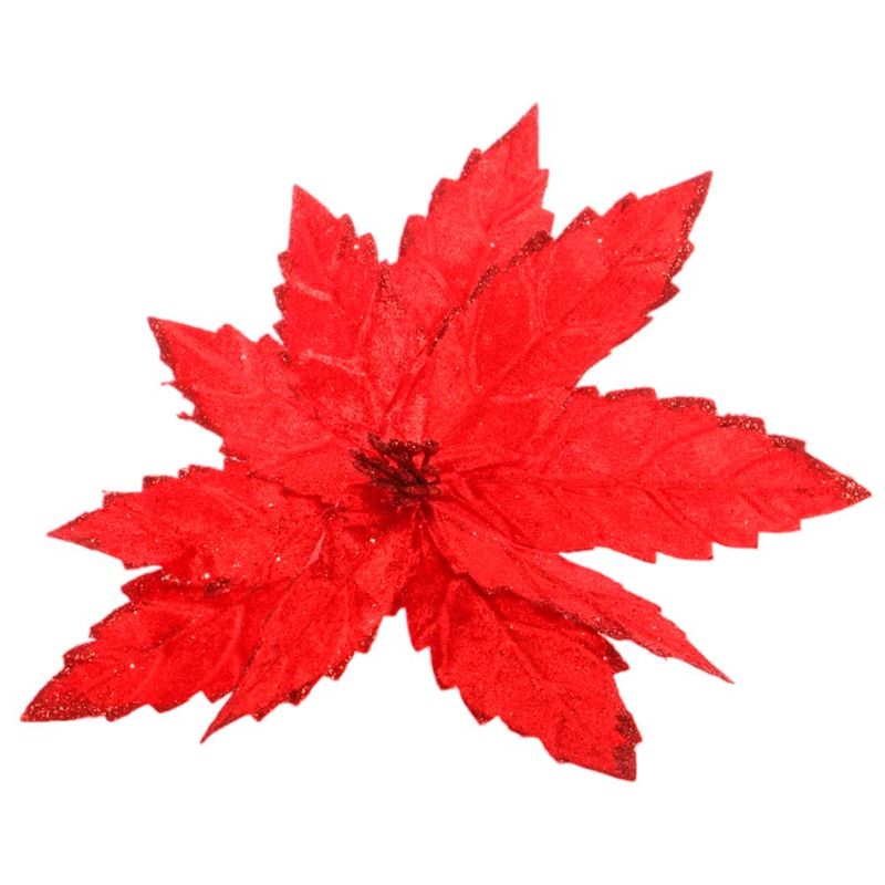 FLOR NAVIDEÑA ROJA BRILLANTE