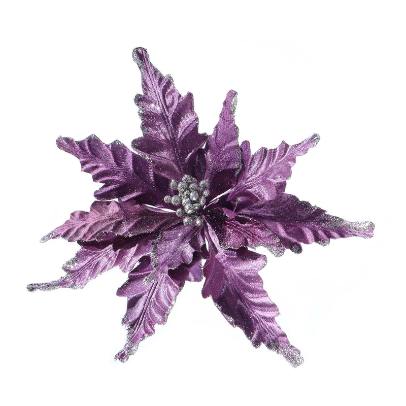 FLOR NAVIDEÑA 32X15CM LILA