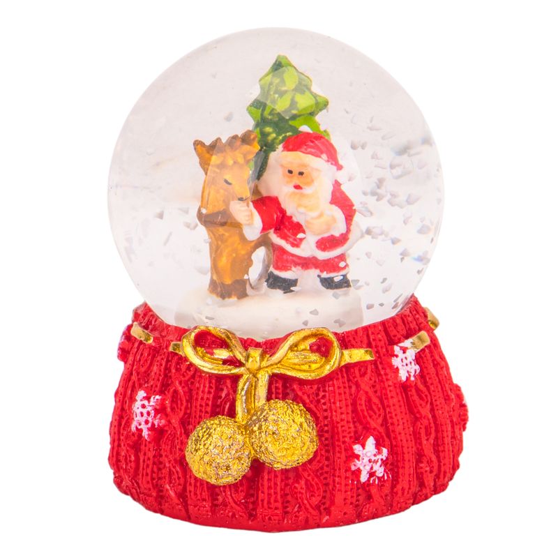 GLOBO DE NIEVE NAVIDEÑO.8CM ALTURA 4CM DIAMETRO
