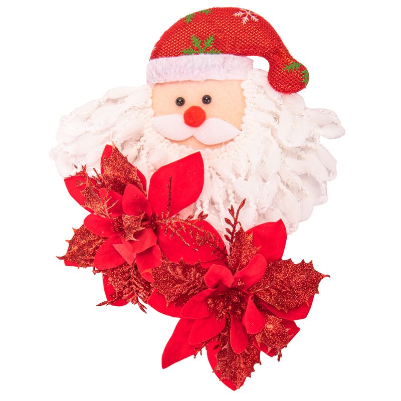 DECORACIÓN DE PAPÁ NOEL DE TELA 15 CM X 20 CM X 4 CM