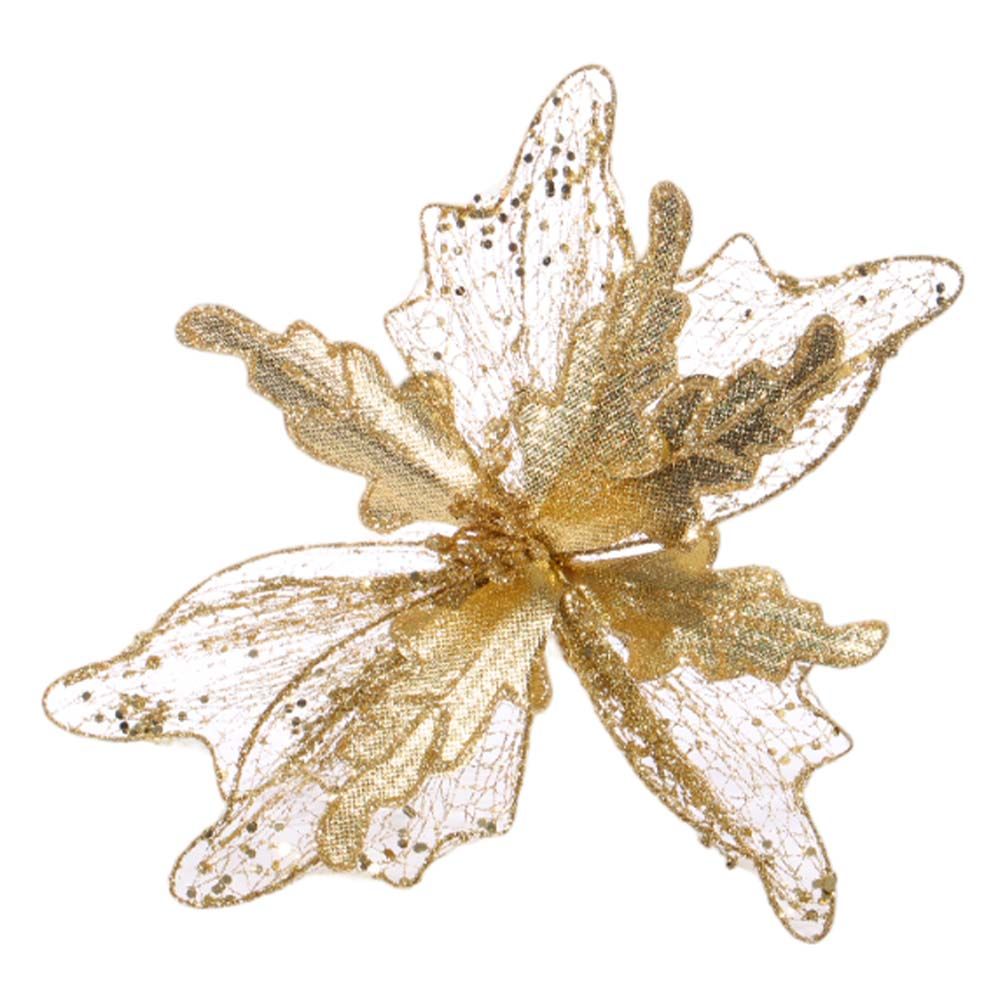 FLOR NAVIDEÑA DORADA