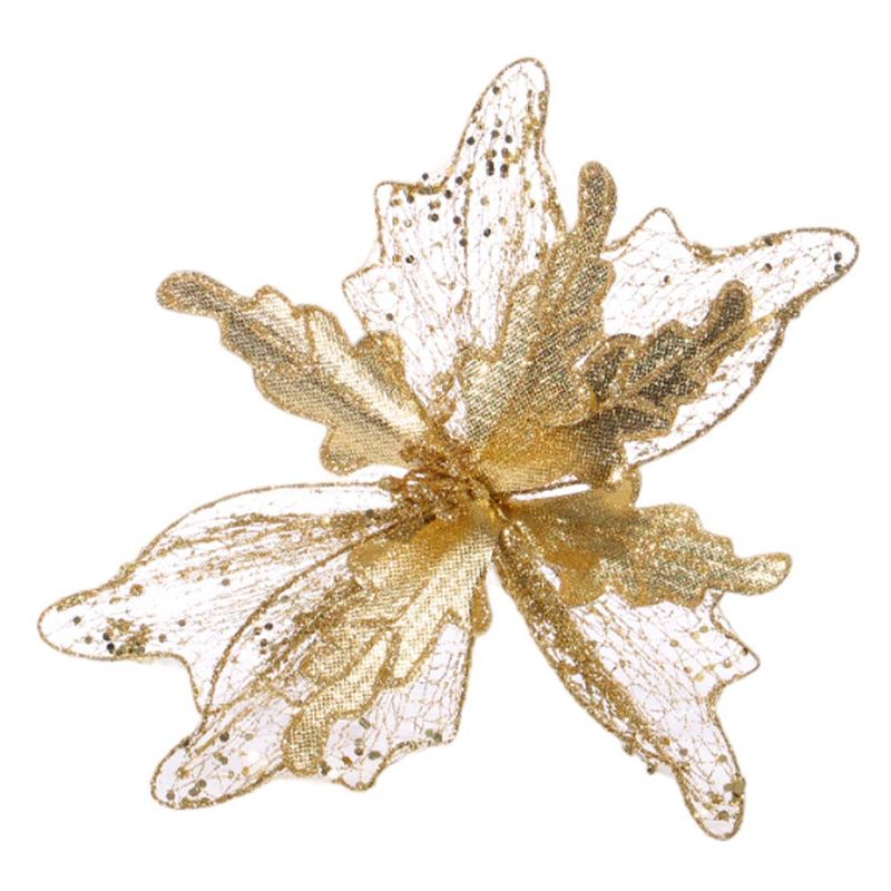 FLOR NAVIDEÑA DORADA