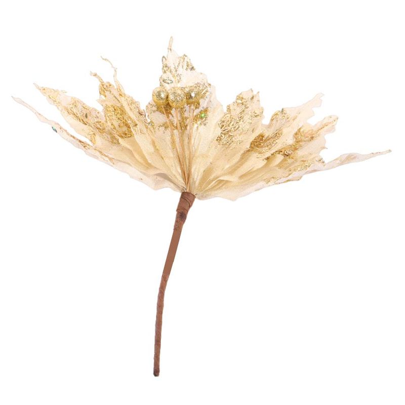 FLOR NAVIDEÑA DORADA