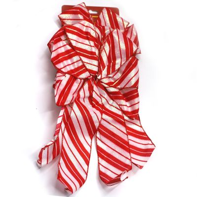 MOÑO NAVIDEÑO ROJO C/RAYAS C/2 PIEZAS